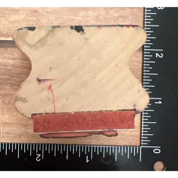 Vintage HTF RARE Completed Together In Class Wood Rubber Stamp Fearless Design - Picture 6 of 9